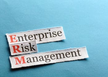 Enterprise risk management typed on paper scraps