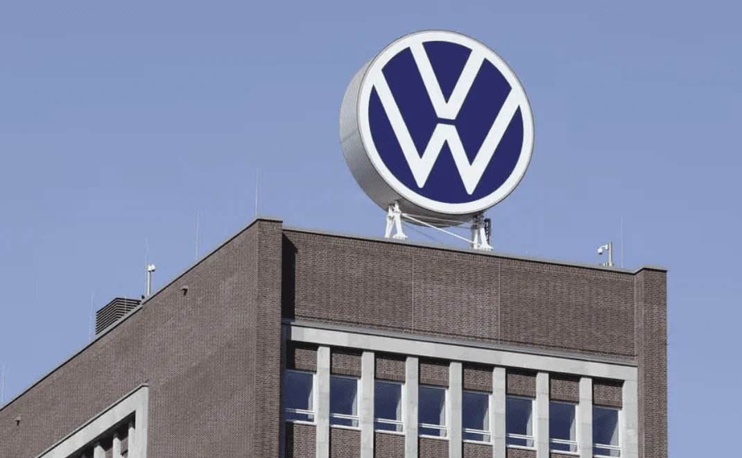 volkswagen company sign against the sky