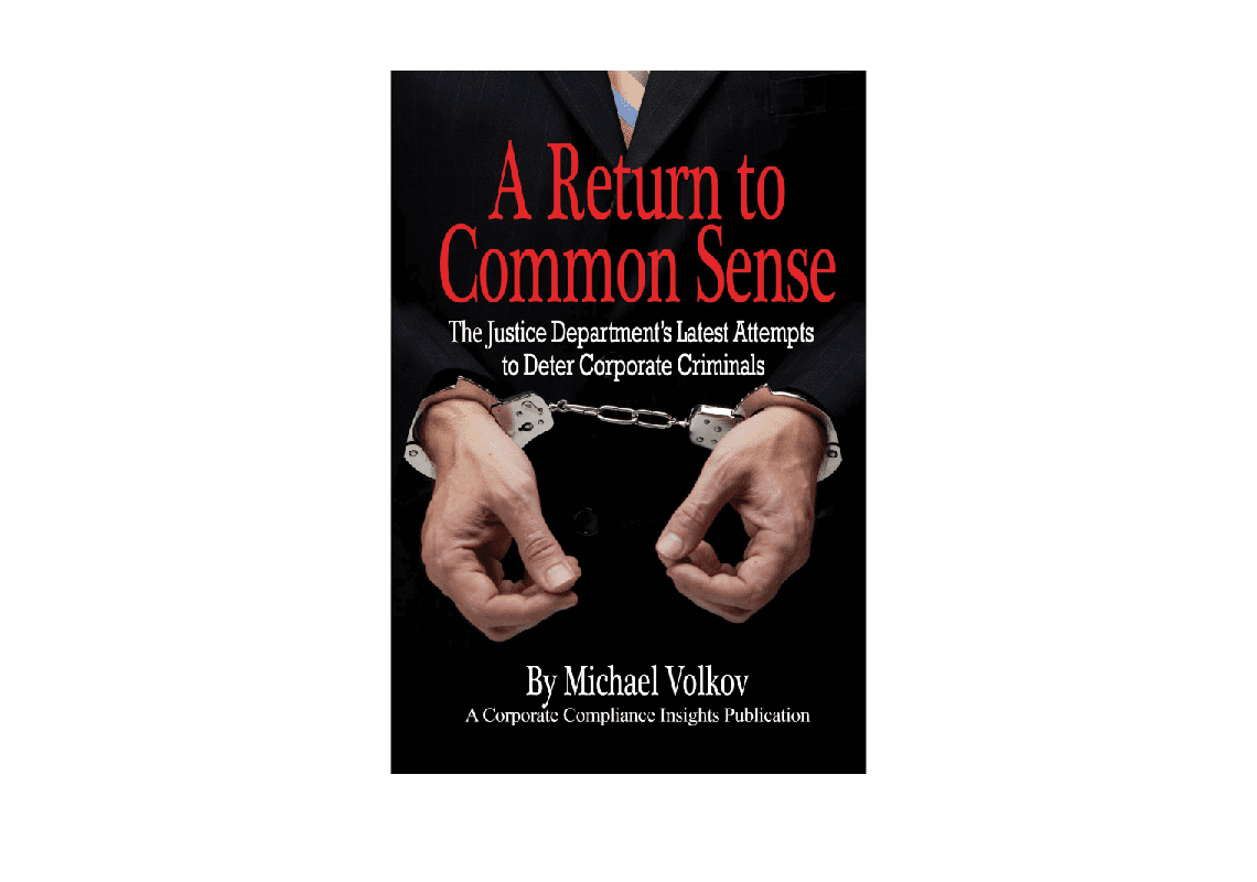 Book cover for a return to common sense