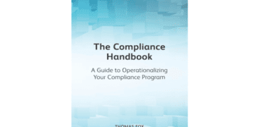ebook cover for tom fox's compliance handbook