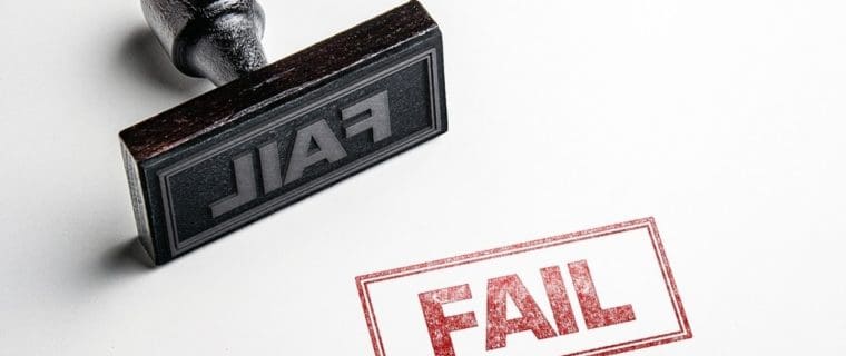 rubber "fail" stamp