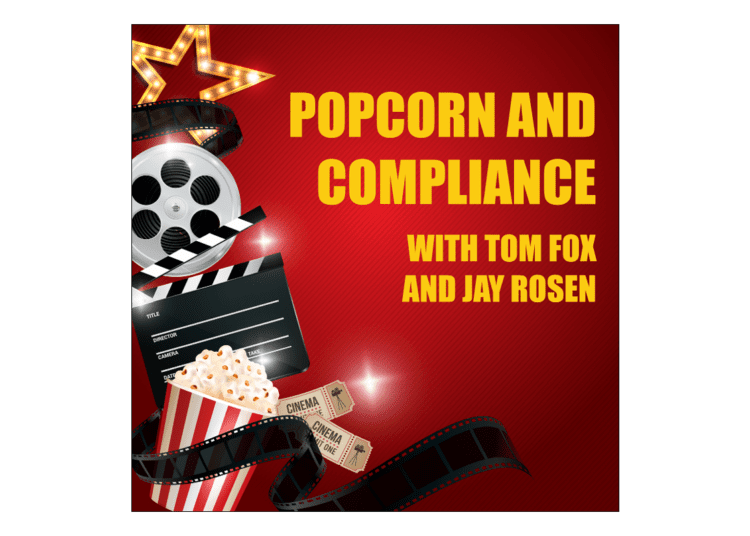 popcorn and compliance podcast cover art