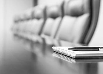 boardroom in black and white