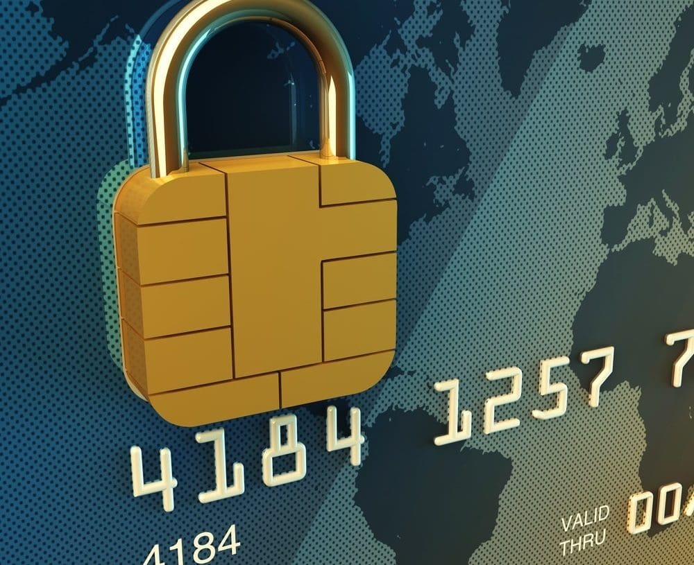 credit card chip as padlock