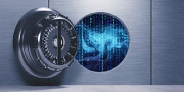 binary code in bank vault