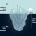 illustration of iceberg with portion underwater representing deep/dark web