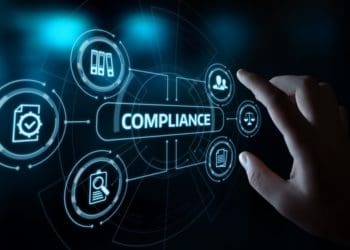 hand selecting compliance on virtual screen