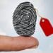 red price tag on fingerprint