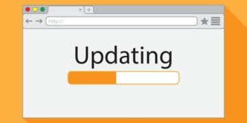 illustration of browser update in progress