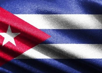 textured flag of cuba