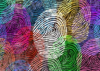 concept of diversity, multicolored fingerprints