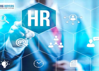 pushing buttons on a screen, one says "HR"