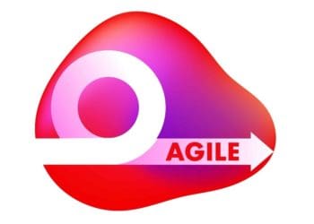 The word "agile" imposed on amorphous shape