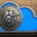 cloud icon with bank vault lock