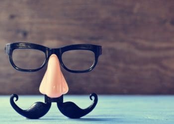 fake eyeglasses, nose and mustache