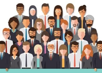 illustration of diverse group of people