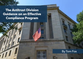 The Antitrust Division Guidance on an Effective Compliance Program