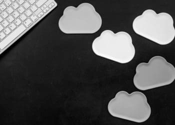 cloud shapes by keyboard in black and white