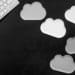 cloud shapes by keyboard in black and white