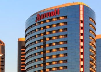 high-rise Marriott hotel