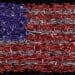 american flag made out of bullets