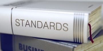 thick hardbound book of standards