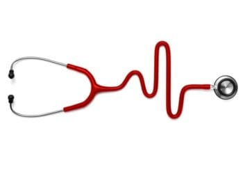 stethoscope in the shape of a heartbeat