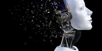 robot with head breaking apart