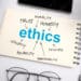 The concept of ethics illustrated by the written word