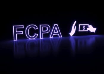FCPA in neon on black brackground