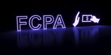 FCPA in neon on black brackground