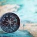compass on map