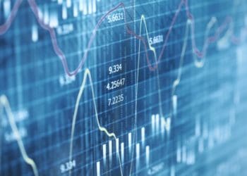 financial data on a monitor