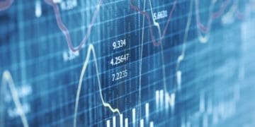 financial data on a monitor