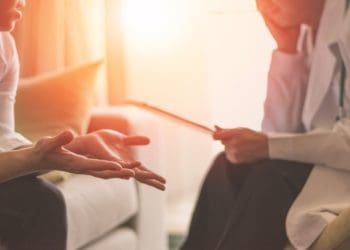 psychologist listening to patient