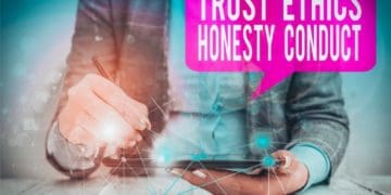 pink speech bubble trust ethics honesty conduct