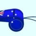 blue whistle in coloring of Australian flag