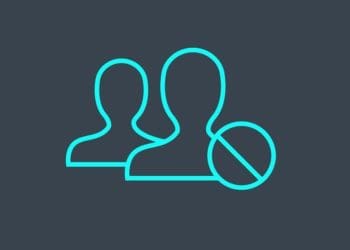 "blocked" symbol on person icon