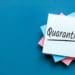"quarantine" written on stack of post-its