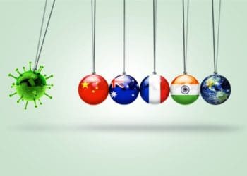 coronavirus risk motion machine country flags