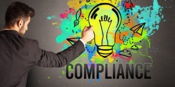 drawing of illuminated compliance lightbulb