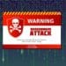 ransomware warning on binary background