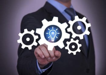 virtual screen with interlocking gears