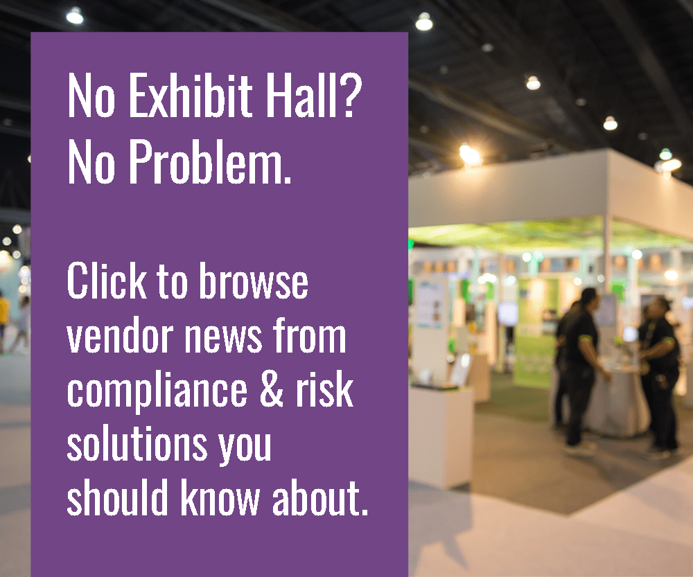 Exhibit hall from cancelled compliance event