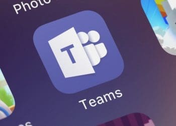 con of the mobile app Microsoft Teams from Microsoft Corporation on an iPhone