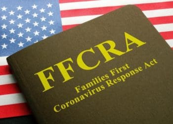 US flag and families first coronavirus response act FFCRA law
