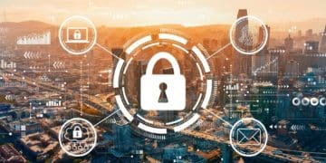 data privacy icons on san francisco skyline