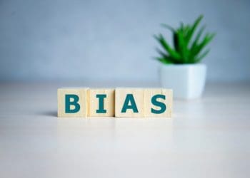 bias spelled in wooden blocks