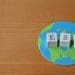 ESG letters on felt globe