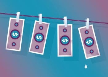 illustration of cash on clothesline